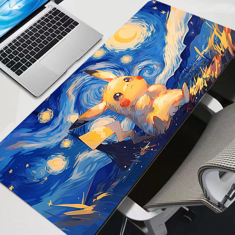 Tech Accessories For Desk - Mouse Pad Large P-Pikachu Rubber PC