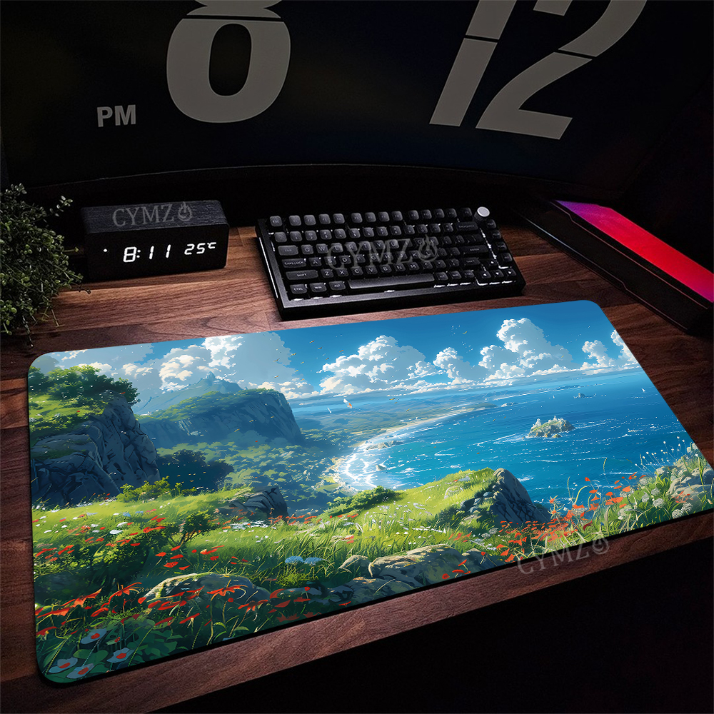 Tech Desktop Accessories - Anime natural landscape theme Mouse Pad