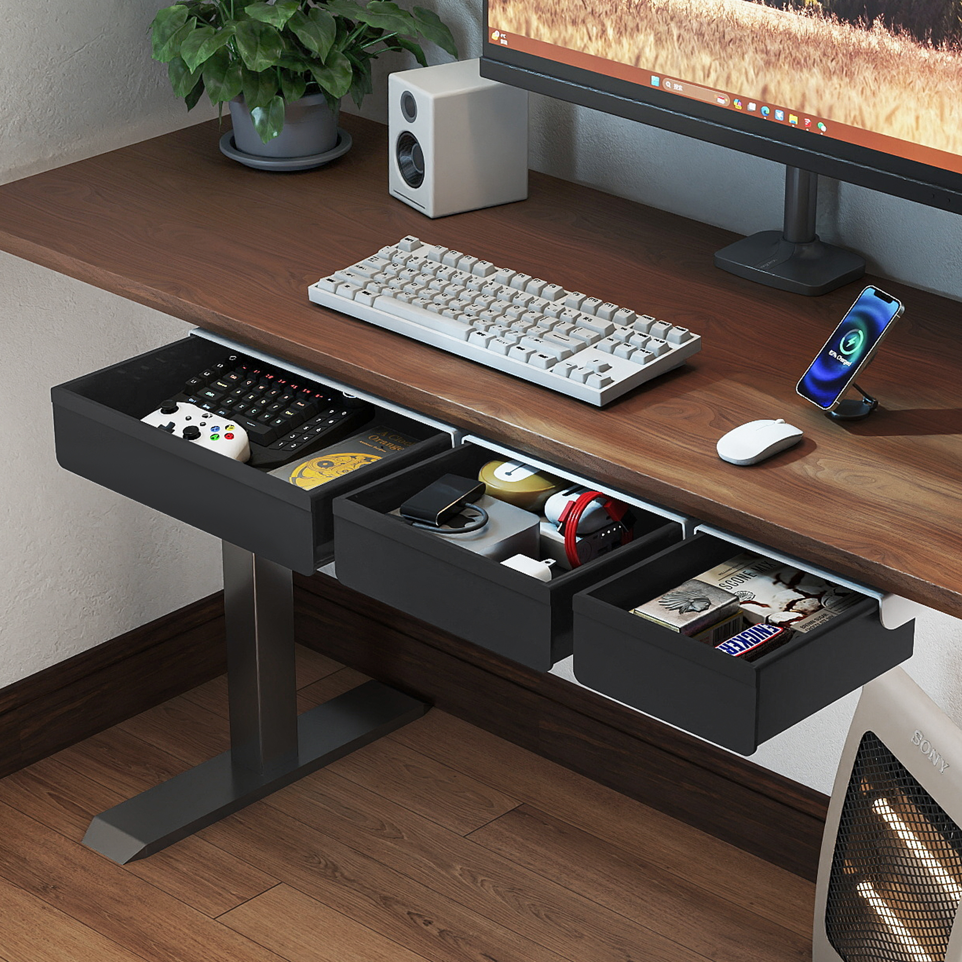 No Drill Multi Size Translucen - Tech Accessories Storage reseña y precio