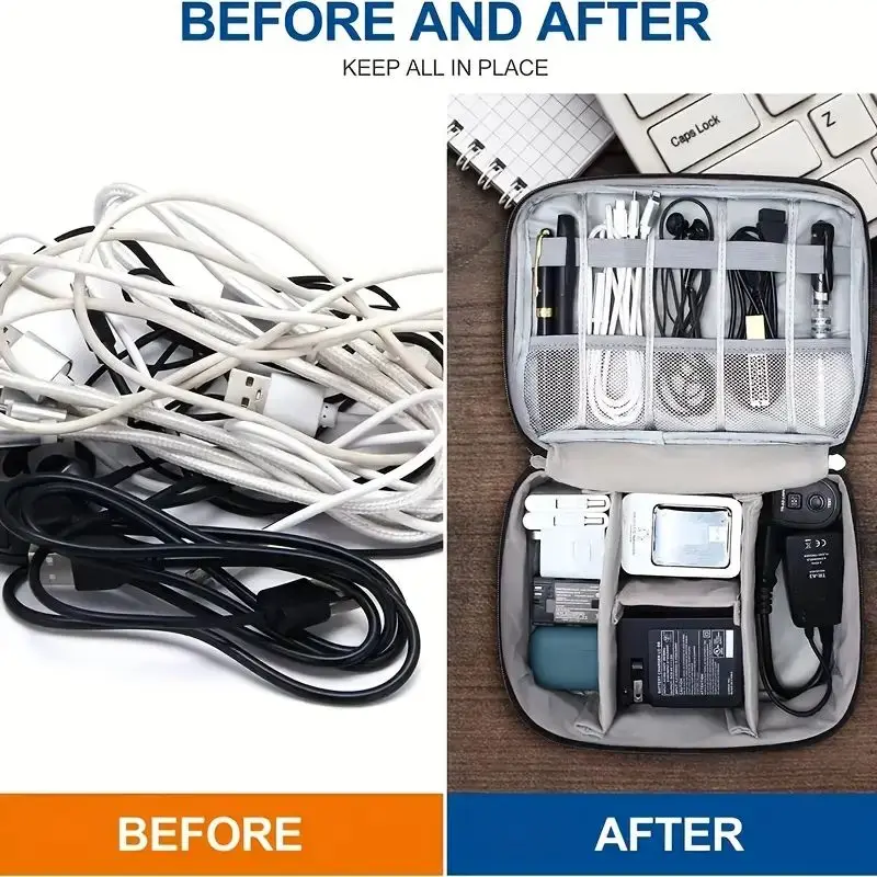 Portable Tech Organizer Case f - Tech Accessories Storage reseña y precio