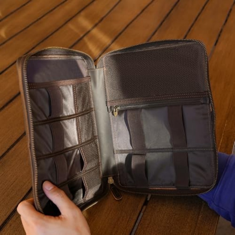 Polare Full Grain Leather Trav - Tech Accessories Travel Bag reseña y precio