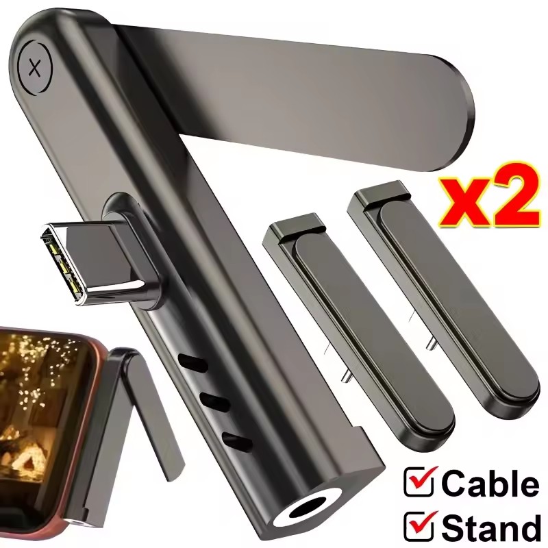 2/1PCS Portable USB C To 3.5mm - Phone Stand Aluminum reseña y precio
