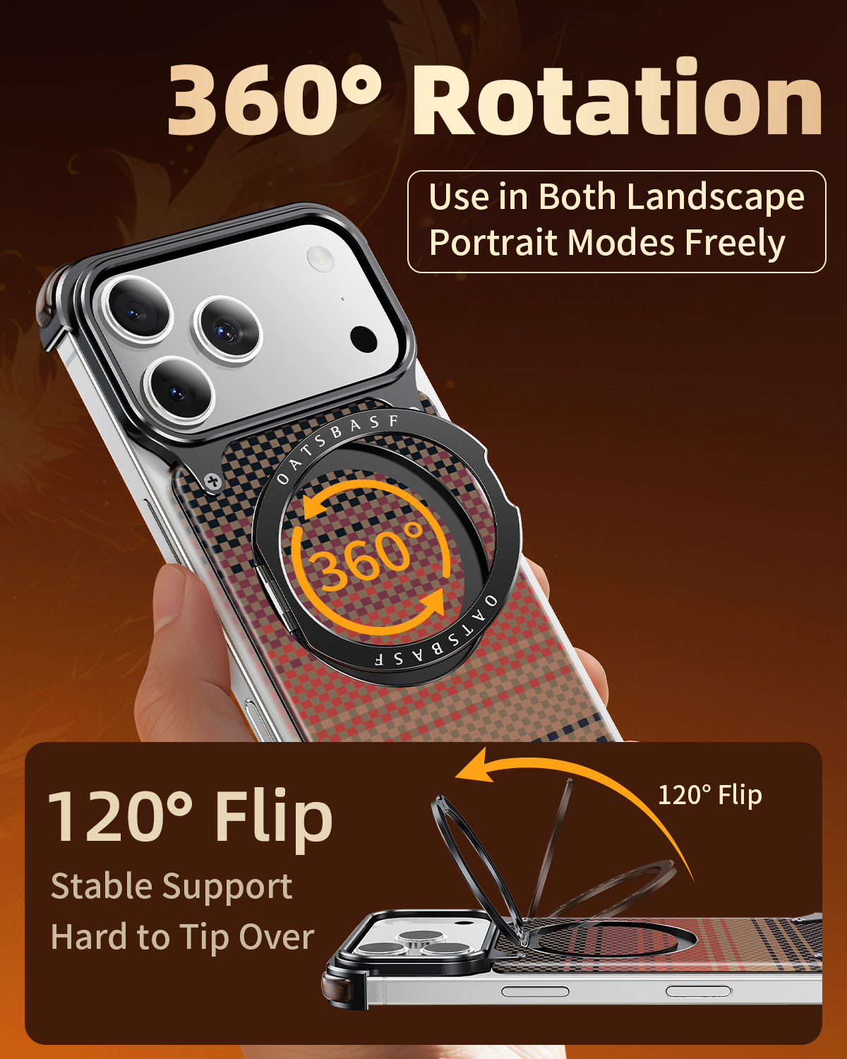 Oatsbasf Carbon Fiber Textured - Phone Stand Aluminum reseña y precio