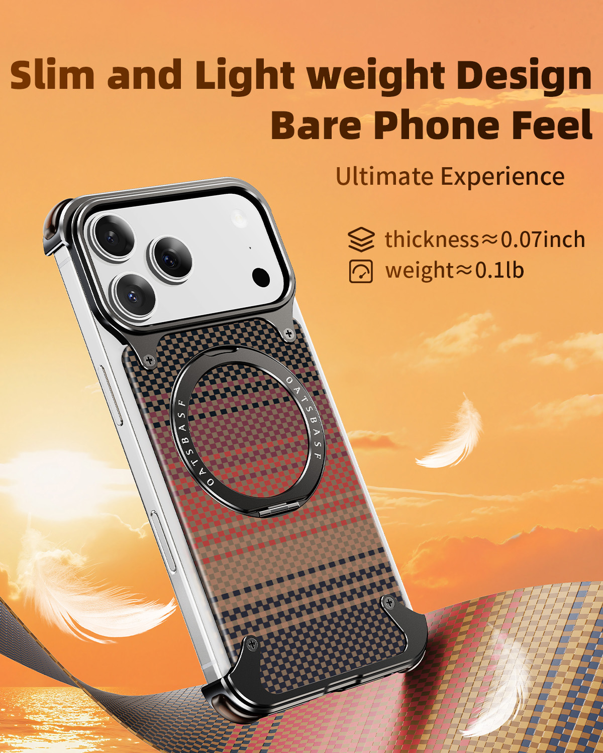 Oatsbasf Carbon Fiber Textured - Phone Stand Aluminum reseña y precio