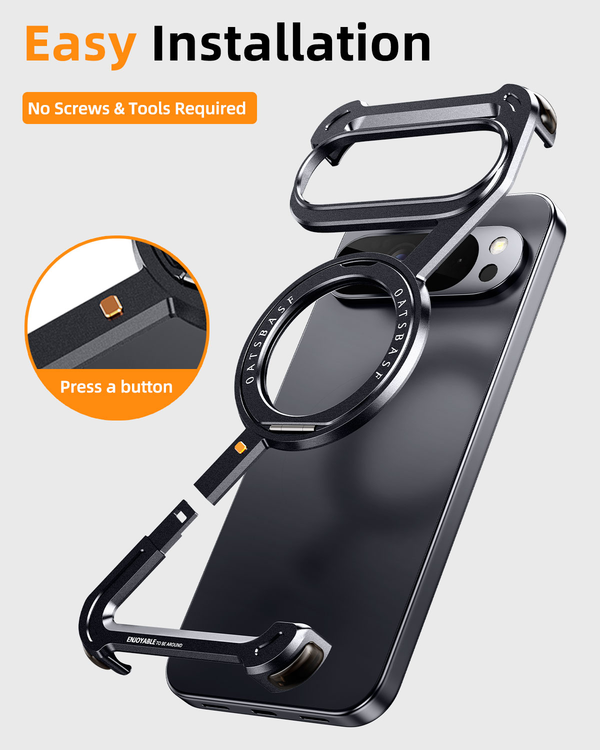 Oatsbasf Metal Phone Case for  - Phone Stand Aluminum reseña y precio