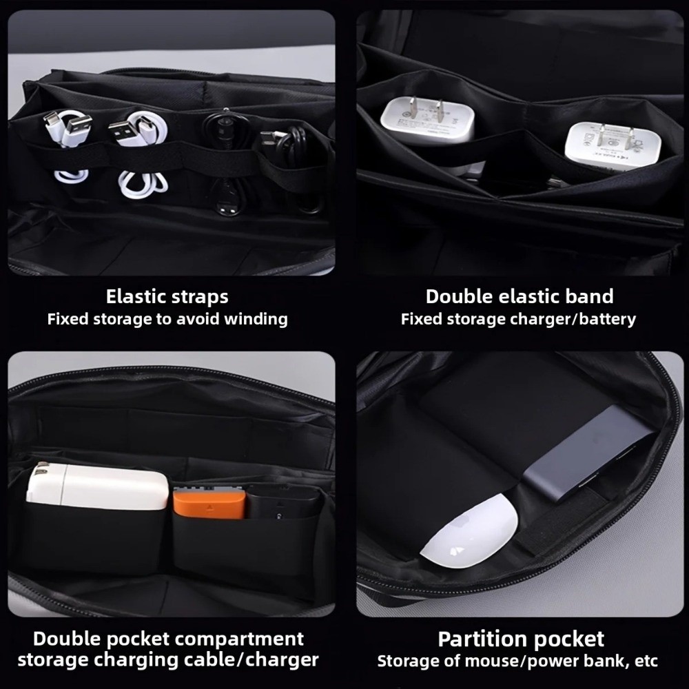 Portable Data Cable Storage Ba - Tech Accessories Travel Bag reseña y precio