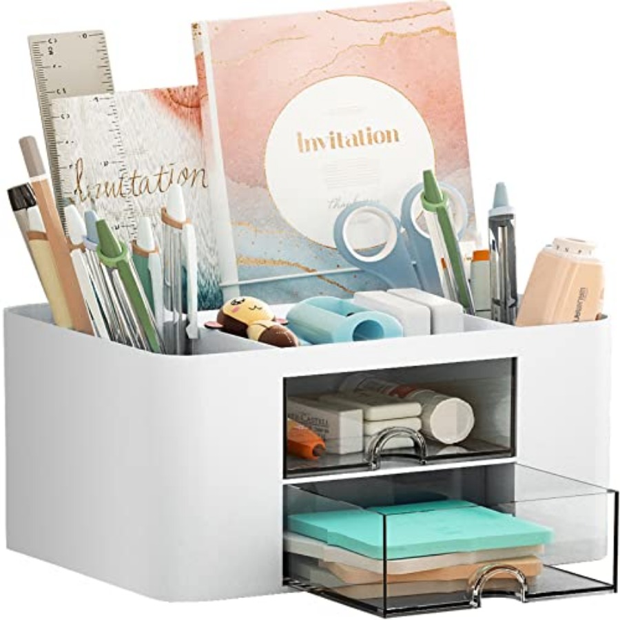 Pen Organizer with 2 Drawer, M - Tech Desktop Accessories reseña y precio