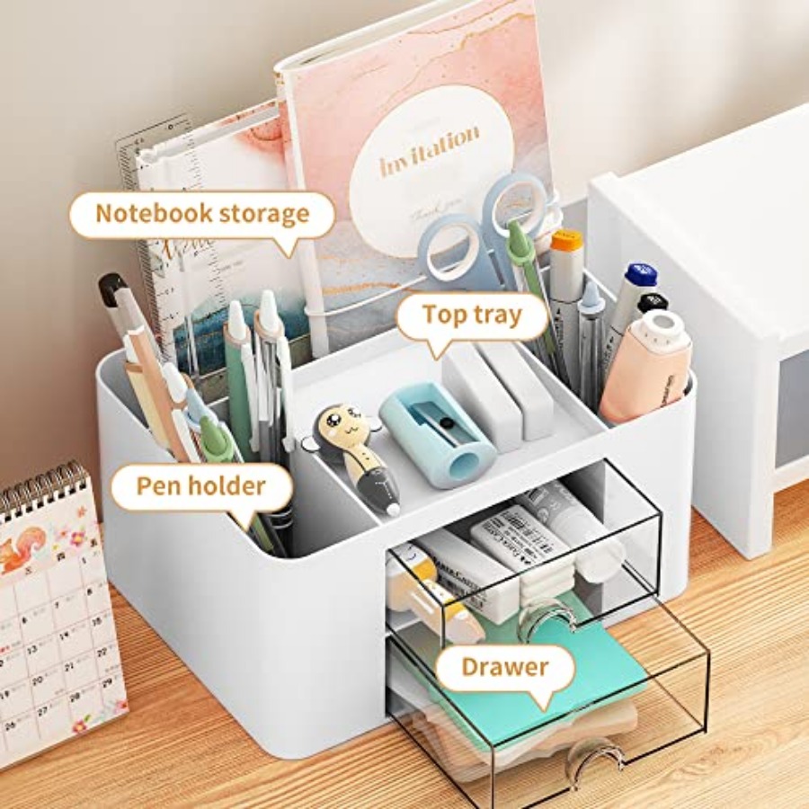 Pen Organizer with 2 Drawer, M - Tech Desktop Accessories reseña y precio