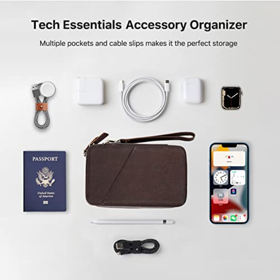 Full Grain Leather Electronic  - Tech Accessories Storage reseña y precio
