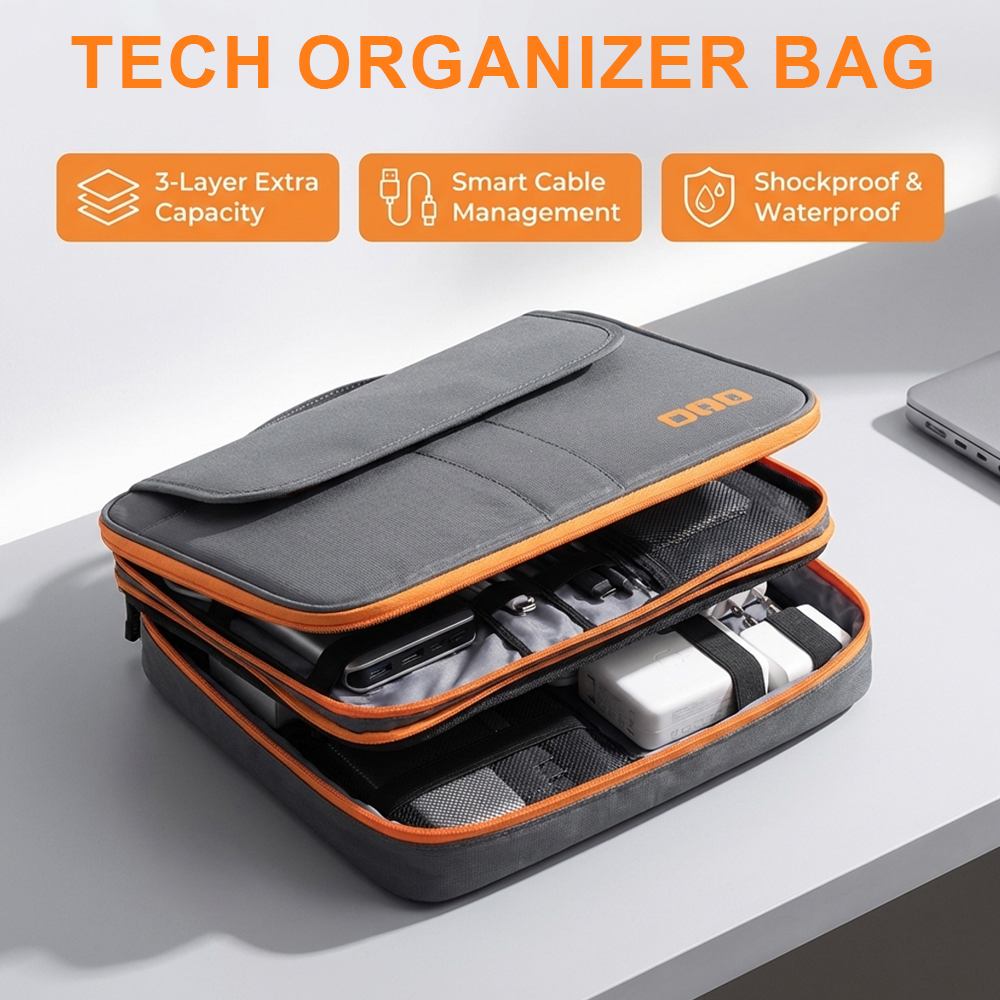 Large Capacity Tech Organizer  - Tech Accessories Travel Bag reseña y precio