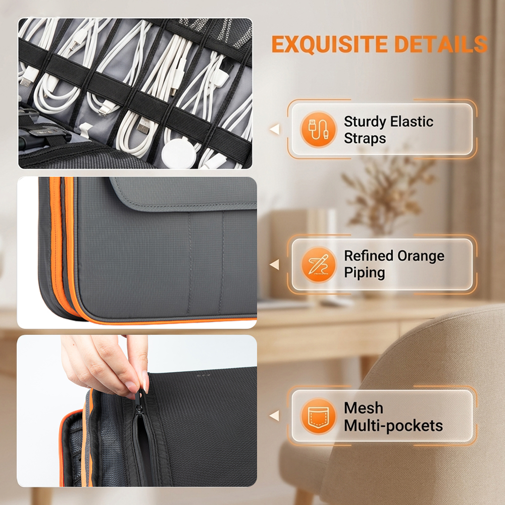 Large Capacity Tech Organizer  - Tech Accessories Travel Bag reseña y precio