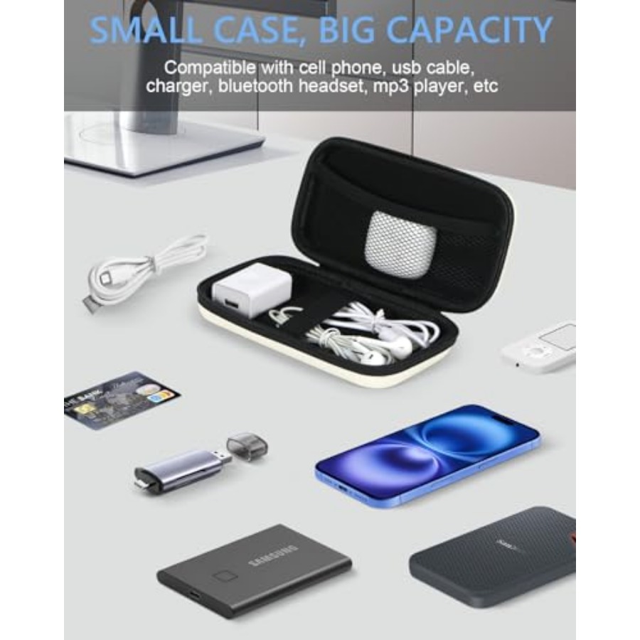 Small Travel Electronic Organi - Tech Accessories Hard Case reseña y precio